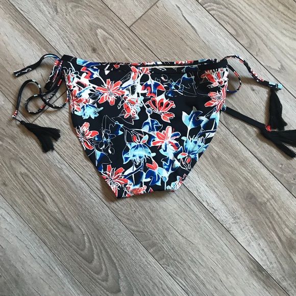 Tart Iris Floral Print Side Tie Swim Bottom FLAW - Picture 5 of 7